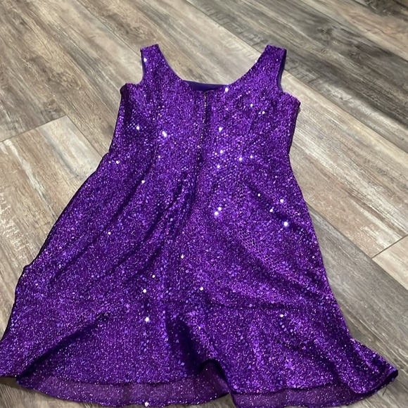 Vintage Gunne Sax by Jessica McClintock purple sparkle Dress 3/4 - Picture 6 of 8